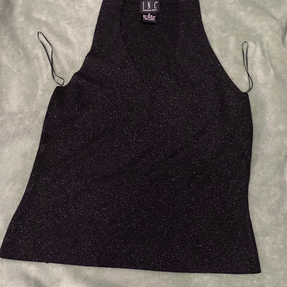 INC International Concepts Women's Sparkling Black Camisole